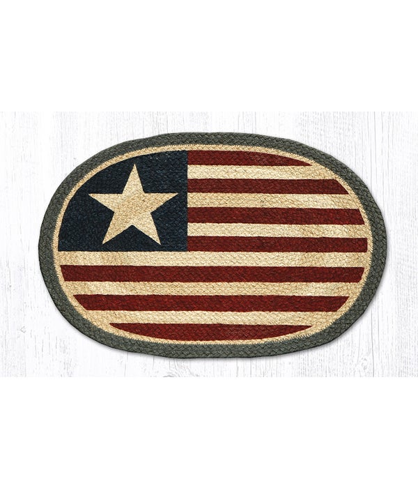 PM-1032 Original Flag Oval Placemat 13 in.x19 in.x0.17 in.