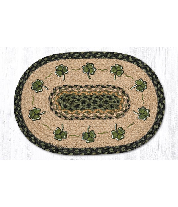 PM-OP-116 Shamrock Oval Placemat 13 in.x19 in.x0.17 in.