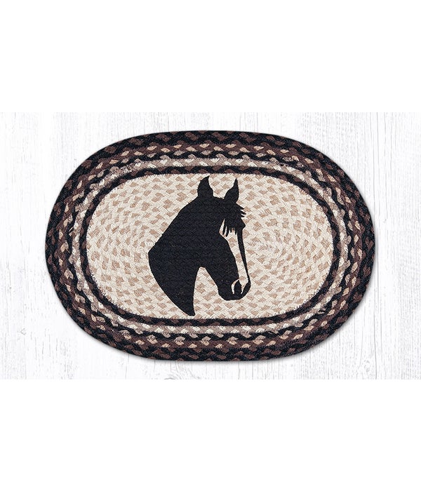 PM-OP-313 Horse Portrait Oval Placemat 13 in.x19 in.x0.17 in.