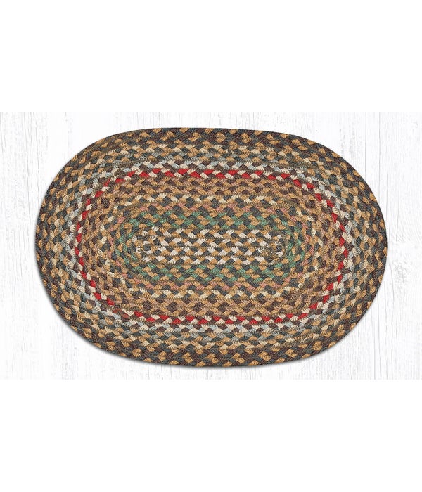 C-51 Fir/Ivory Jute Placemat 13 in.x19 in.x0.17 in.