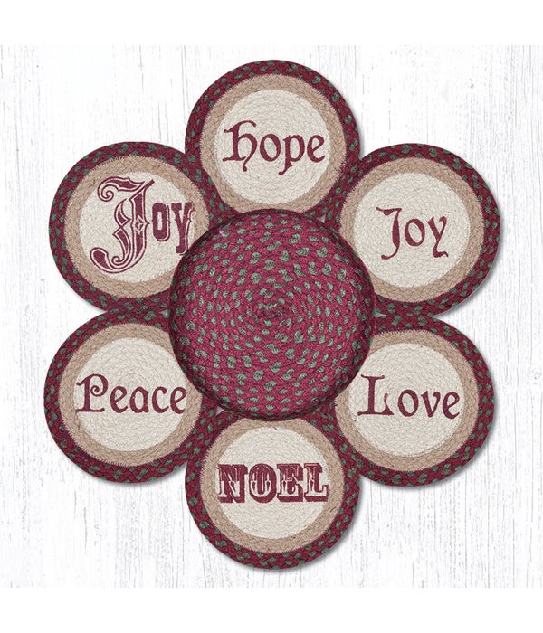 TNB-535 Christmas Trivets in a Basket 10 in.x10 in.x1.5 in.