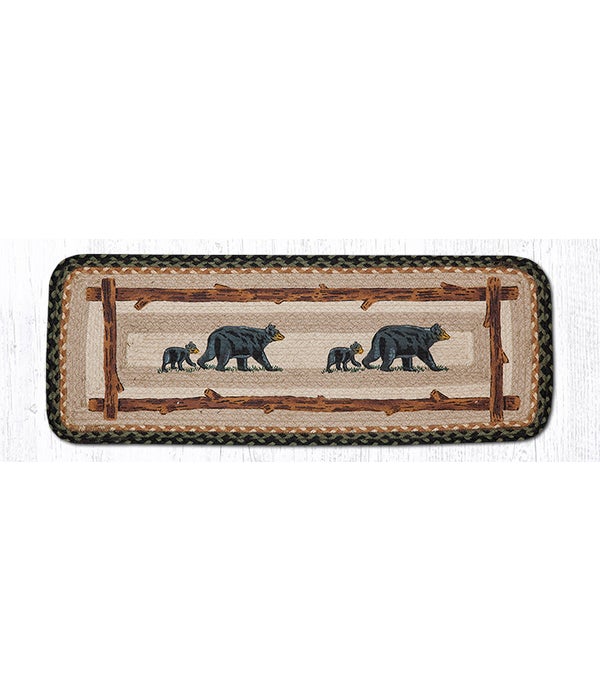 PP-116 Mama & Baby Bear Oblong Printed Table Runner 13 in.x36 in.x0.17 in.