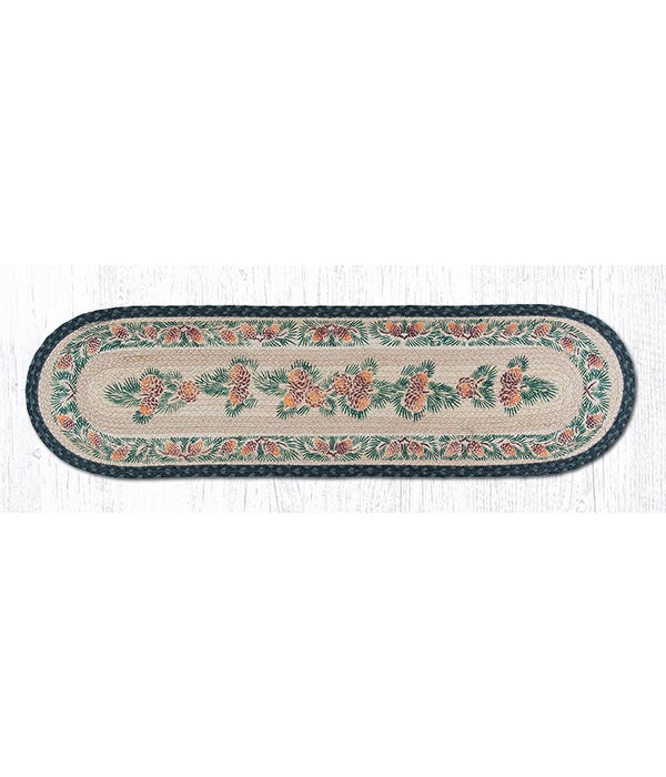 025A Pinecone Oval Patch Runner 13 in.x48 in.x0.17 in.