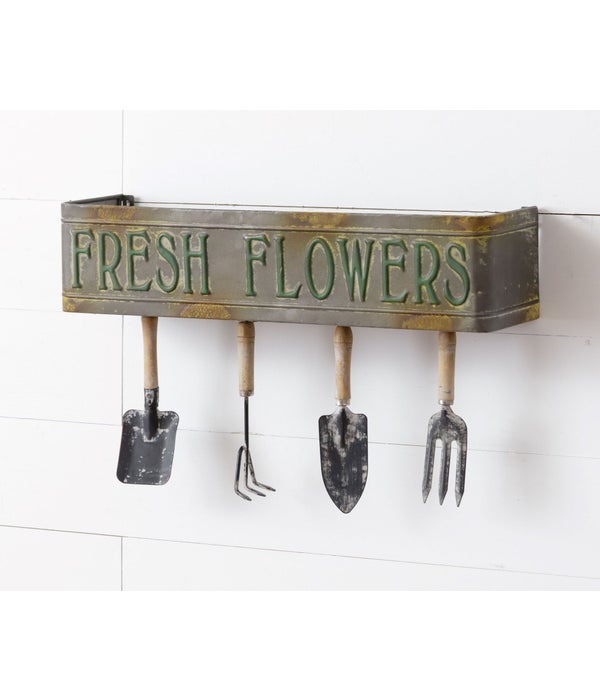 * Shelf - Fresh Flowers With Removable Garden Tools