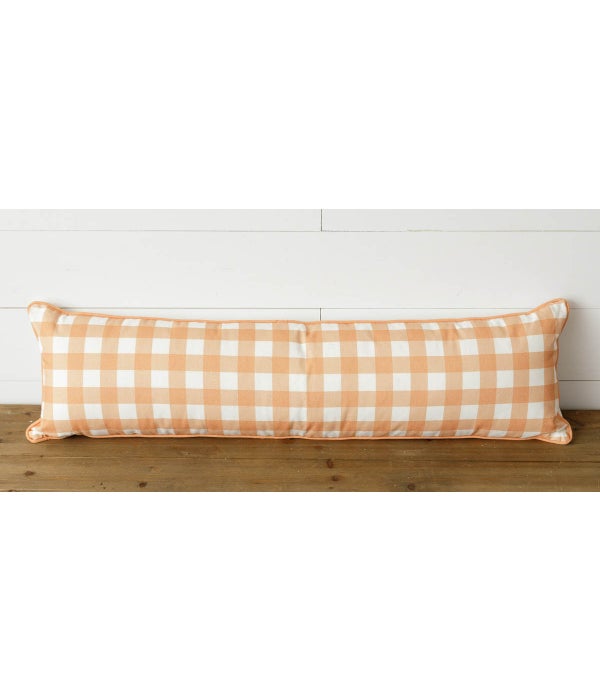 Orange Buffalo Plaid Lumbar Pillow