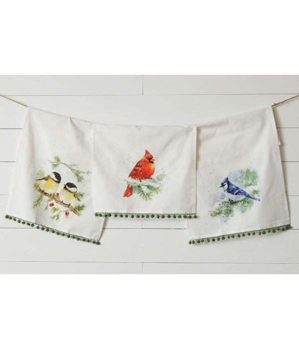 Winter Birds Tea Towels