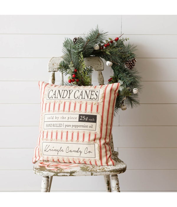Striped Candy Cane Pillow