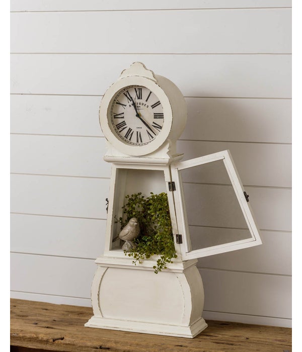 Tabletop Distressed Grandfather Clock