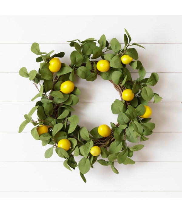 Wreath - Twig Base, Lemons & Foliage