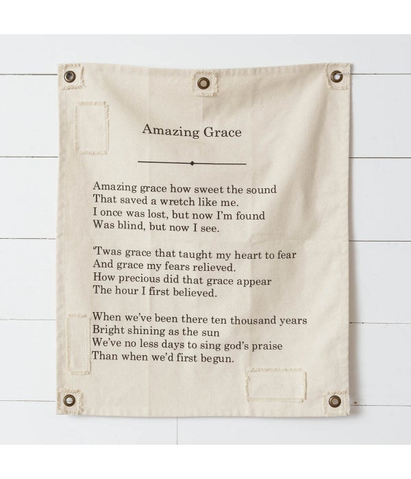 Canvas Wall Hanging - Amazing Grace