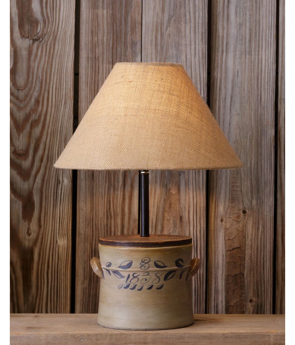Lamp - Crock 1838 - 19 in. H x 7 in. Dia