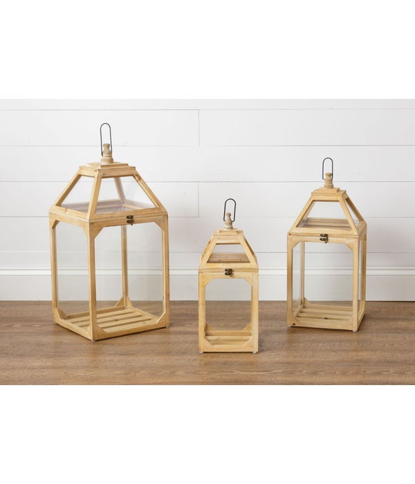 Lanterns - Natural Wooden
