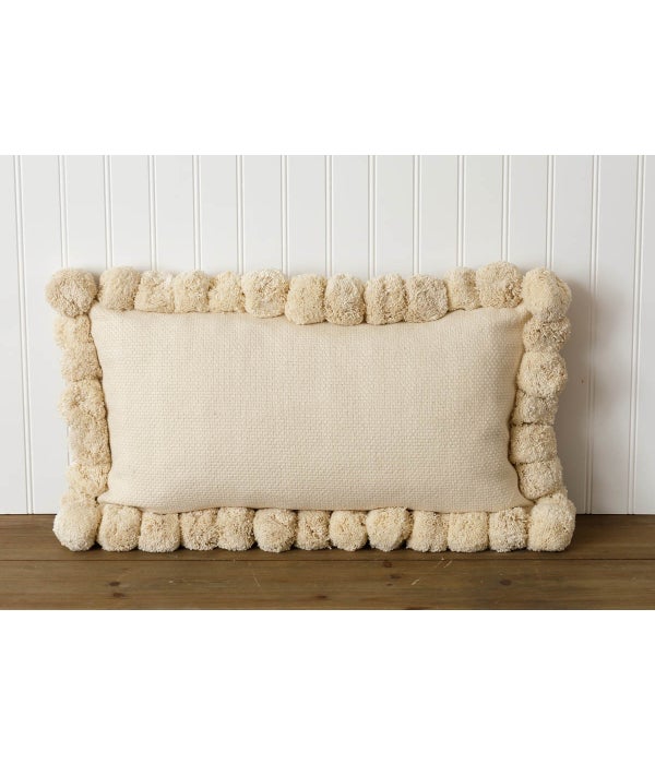 Pillow - Rectangle Pom Pom