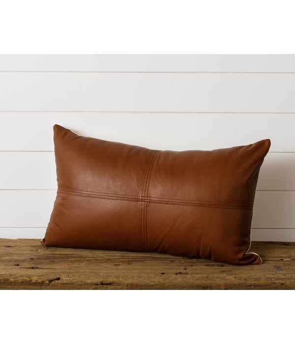 Pillow - Leather & Cotton Rectangle