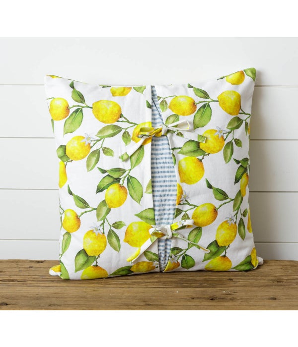 Slip Pillow - Lemon   Seersucker Stripes