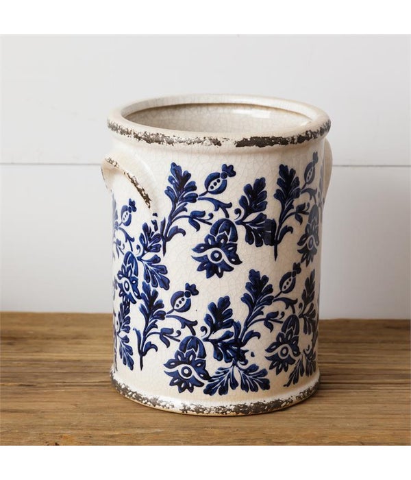 Pottery - Blue Floral, Large