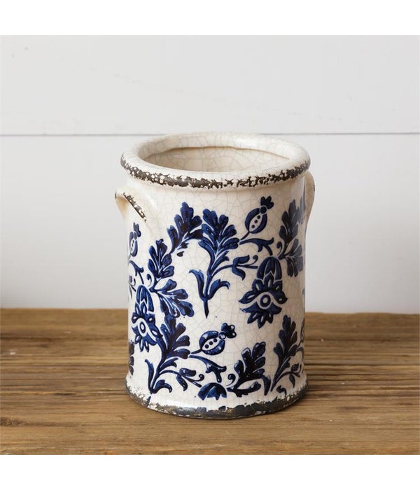 Pottery - Blue Floral, Small