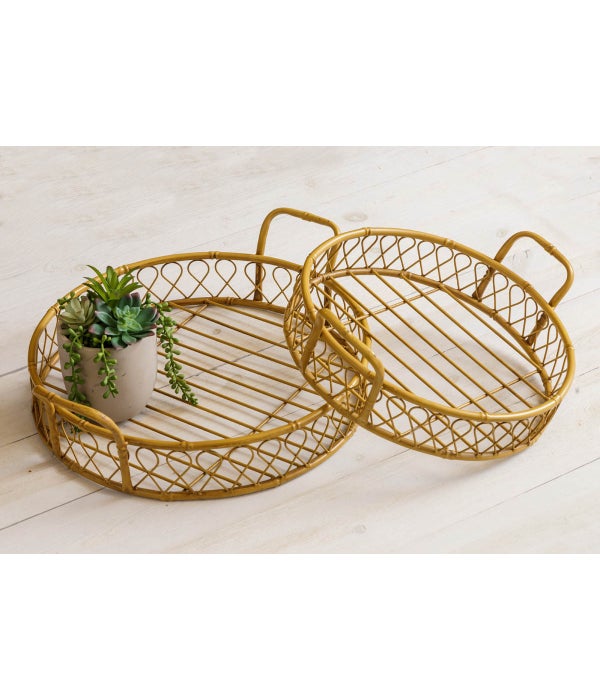 Faux Bamboo Trays