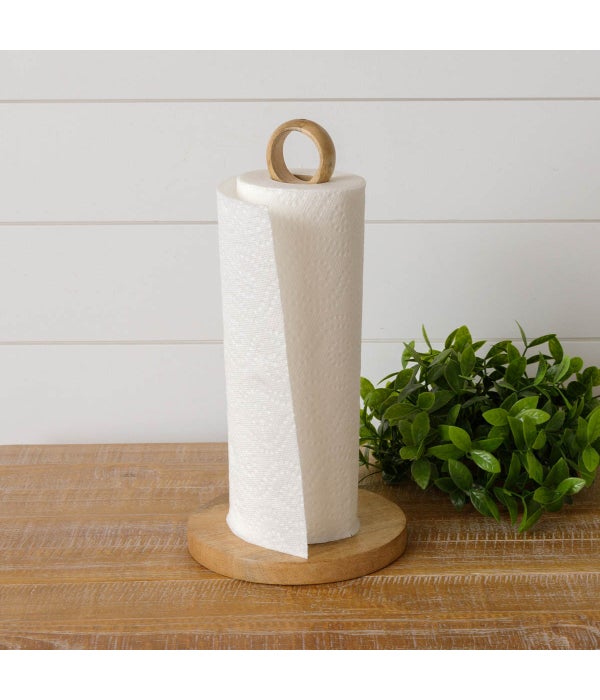 Mango Wood Paper Towel Holder