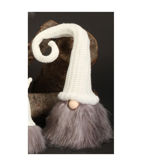 Lg Plush Santa Gnome w/Cream Hat - 20 in. H