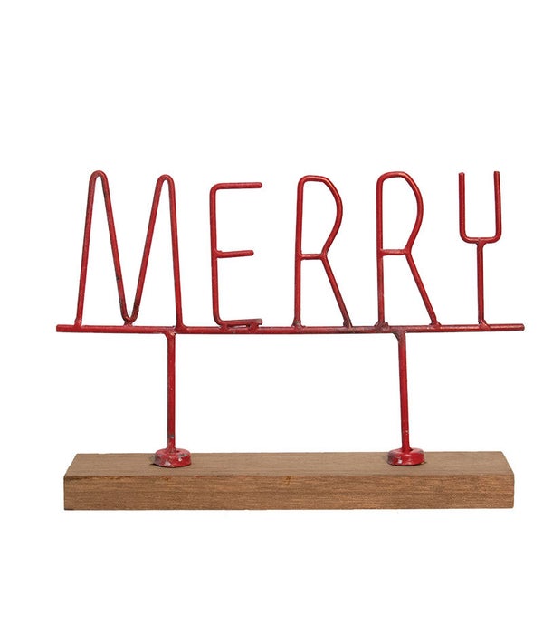 Red Merry Sign