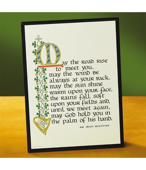 MAY THE ROAD RISE PLAQUE W/ EASEL BACK INDIVIDUALLY BAGGED