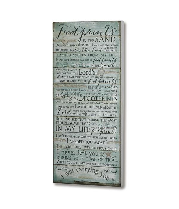 FOOTPRINTS 10 x 22 in. WALL PLAQUE INDIVIDUALLY BAGGED