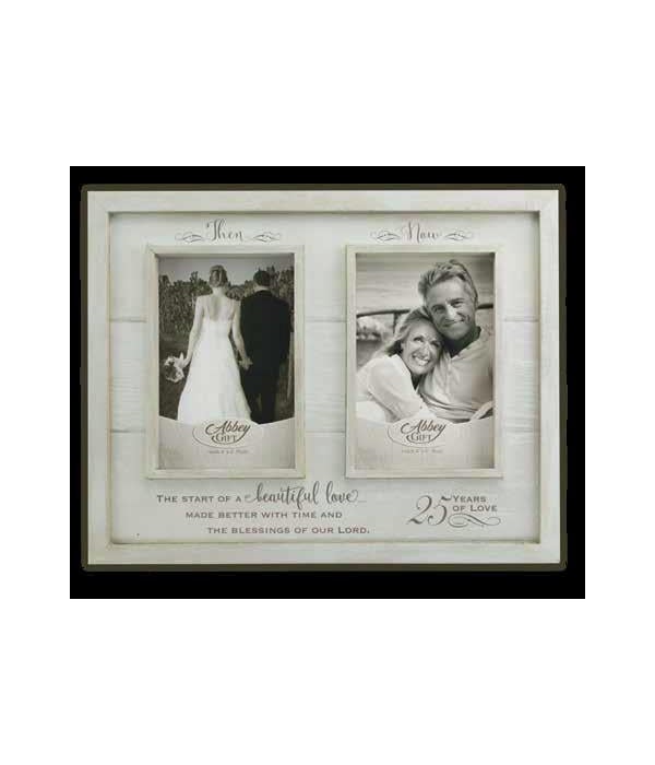 THEN & NOW 25TH ANNIV WOOD FRAME BOXED