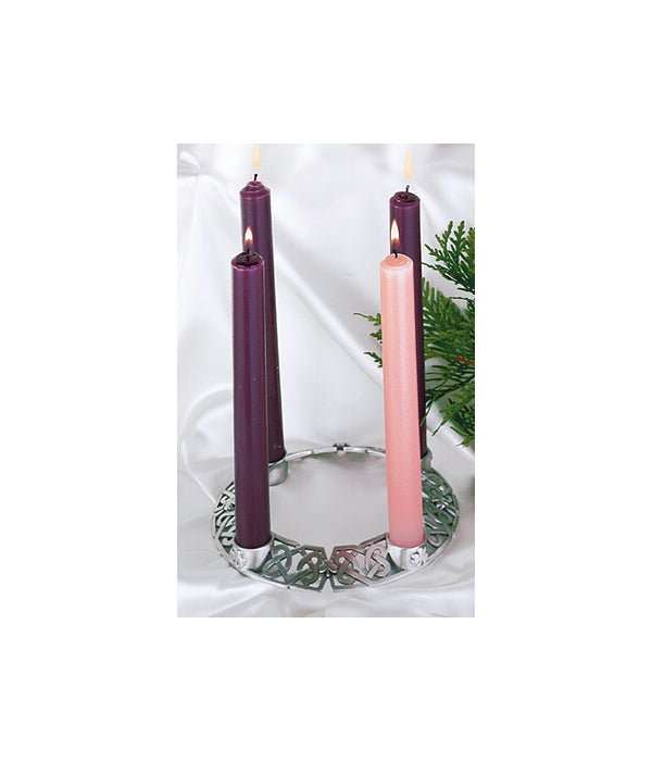 CELTIC KNOT ADVENT WREATH W/ CANDLE SET BOXED