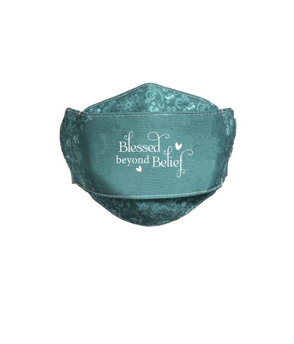 BLESSED BEYOND BELIEF FACE MASK INDIVIDUALLY BAG