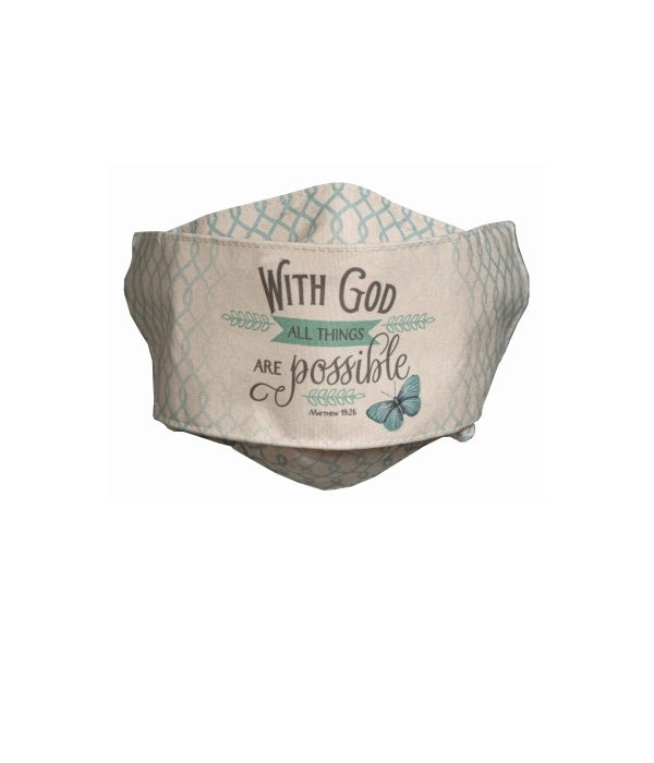 WITH GOD ALL THINGS FACE MASK INDIVIDUALLY BAG -