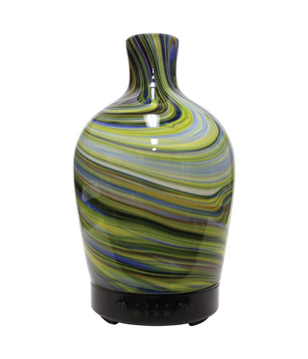 Ultrasonic Oil Diffuser - Artesian Glass Seaglass Vase -