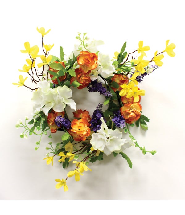 Forsythia Lilac Rose Candle Ring
