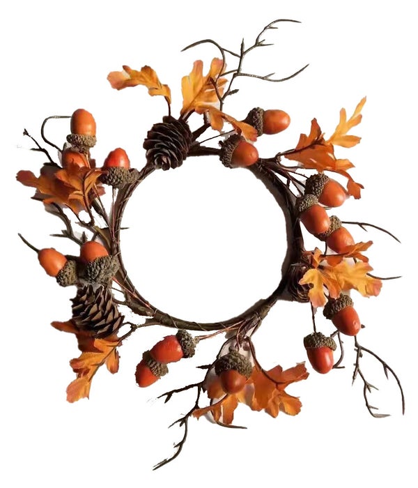 New 2022 Fallen Leaves & Acorns Candle Ring