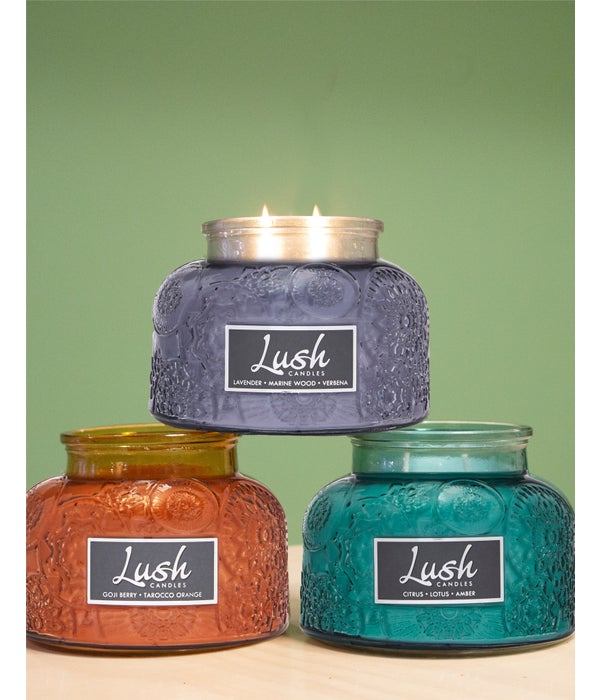 Lush Candles 20oz Soy Wax Double Wick12 per case-min 2ea.Pick 12 below add'tl options&add to cart