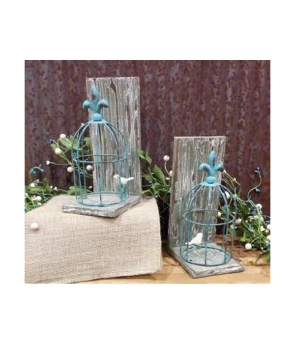 Bird Cage Book Ends Set of 2
