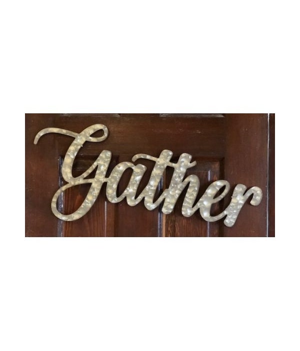 Gather Metal Sign - 10 in. x 22 in.