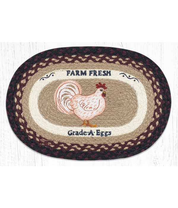 PM-OP-344 Farmhouse Chicken Oval Placemat 13"x19"