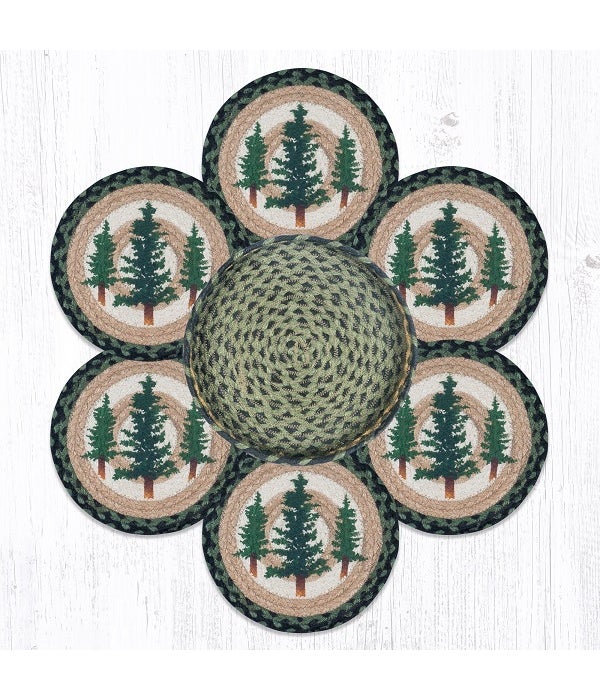 TNB-116 Tall Timbers Trivets in a Basket 10 in.x10 in.x1.5 in.
