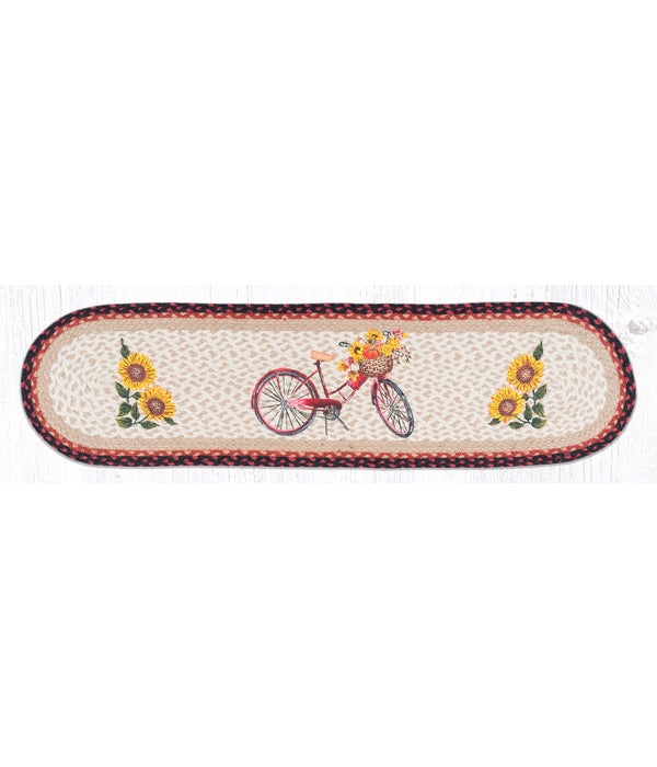 OP-602 Red Bicycle Oval Patch Runner 13 in.x48 in.x0.17 in.