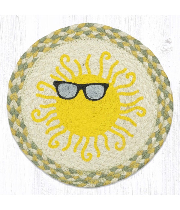 MSPR-654 Sun with Shades Printed Round Trivet 10 x 10 x 0.17 in.