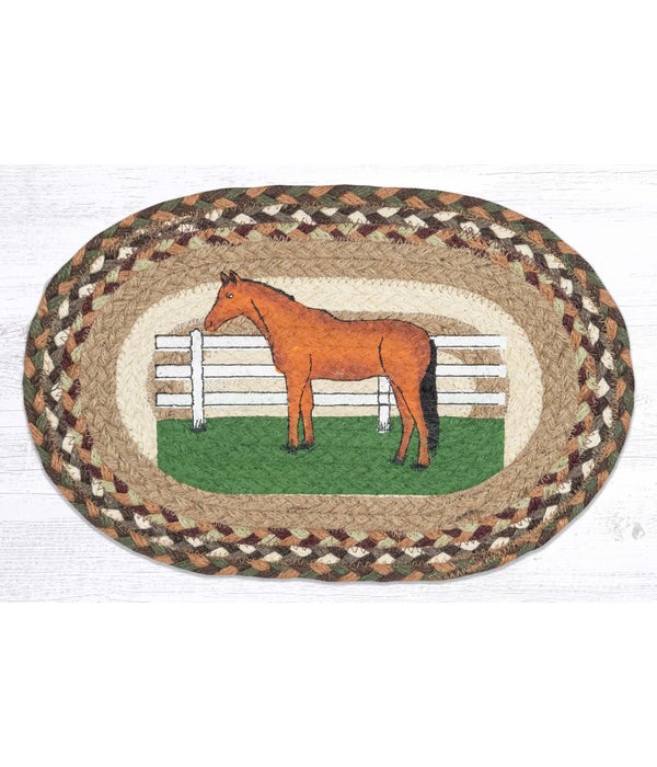 MSP-657 Horse Printed Oval Swatch 10 x 15 x 0.17 in.