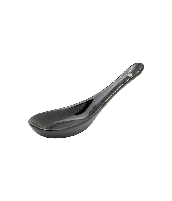CHINESE SOUP SPOON BLACK - 5.75L x 1.875W at base x 2.375 H in.