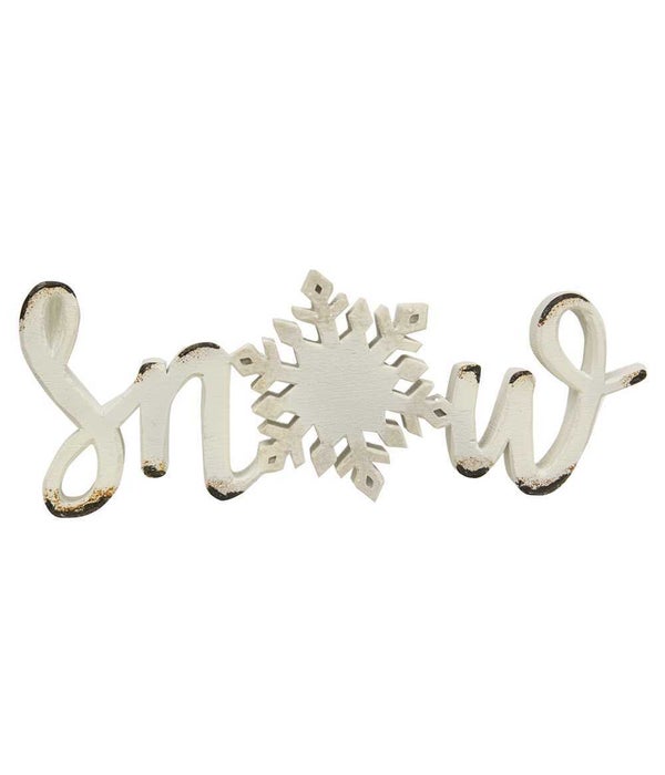 Snow Resin Sitter - 1 dp  x  8 w  x  4 h in.