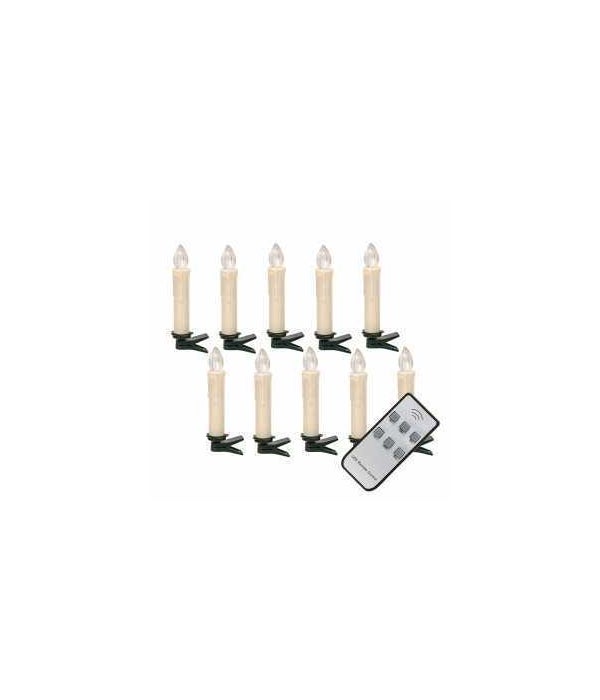 Ivory Remote Clip Tapers, 10/Set
