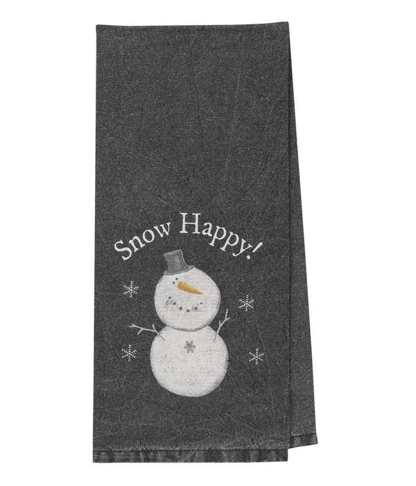 Snow Happy Dish Towel - 18  x  28 in.