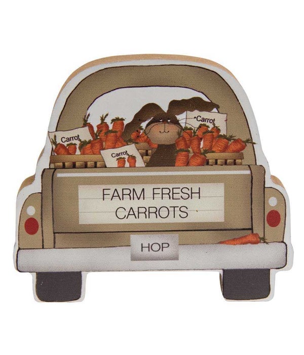 Farm Fresh Carrots Chunky Truck w/Bunny - 4.5L  x  .75 dp  x  4H in.