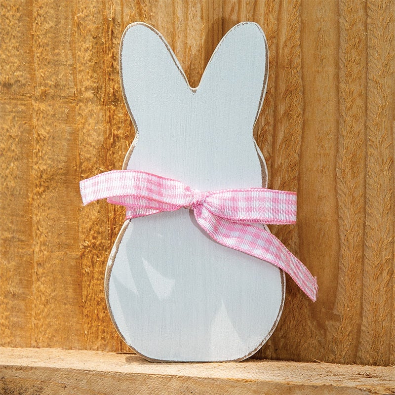 8 in. Sitting Easter Bunny with Flower Headband 3329 - The Home Depot