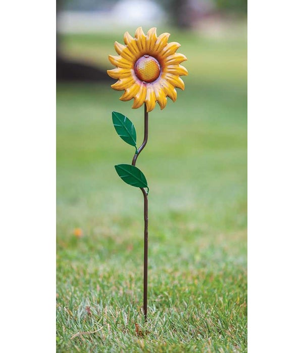 Metal Sunflower Garden Stake .. -