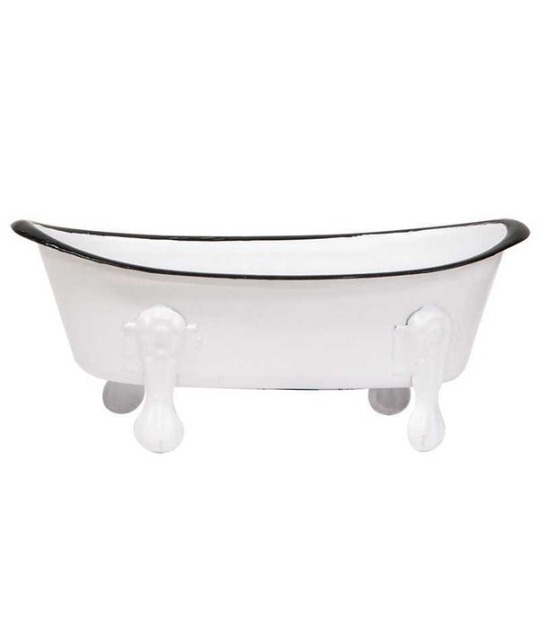White Iron Bathtub Soap Dish.. -